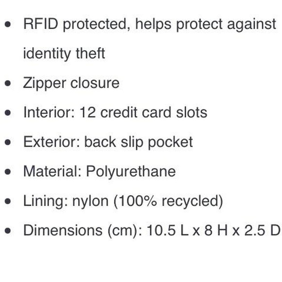 Green vegan leather card case / card holder / wallet - Picture 5 of 5